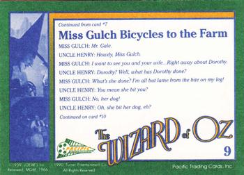 1990 Pacific The Wizard of Oz #9 Miss Gulch Bicycles to the Farm Back