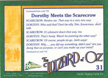 1990 Pacific The Wizard of Oz #31 Dorothy Meets the Scarecrow Back