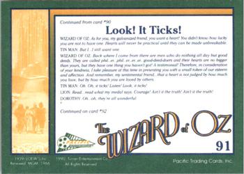 1990 Pacific The Wizard of Oz #91 Look! It Ticks! Back