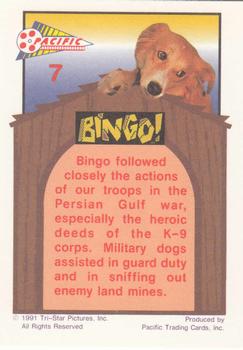 1991 Pacific Bingo #7 A Patriotic Dog Back