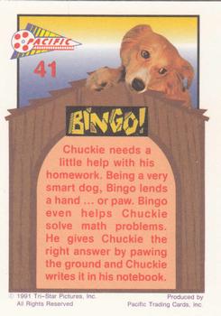 1991 Pacific Bingo #41 Paws For Study Back