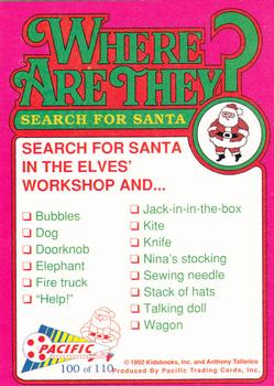 1992 Pacific Where are They? #100 Search for Santa   in the elves' workshop Back