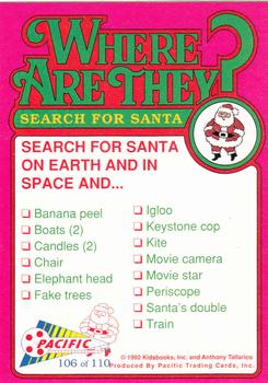 1992 Pacific Where are They? #106 Search for Santa   on Earth and in space Back