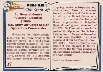 1992 Pacific The Story of World War II #37 James Doolittle Back