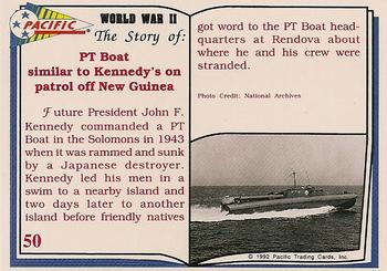 1992 Pacific The Story of World War II #50 John F. Kennedy Back