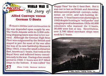 1992 Pacific The Story of World War II #57 The Battle for the Atlantic Back