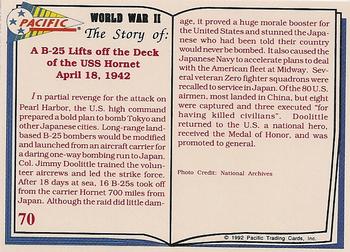 1992 Pacific The Story of World War II #70 Doolittle Raid on Tokyo Back