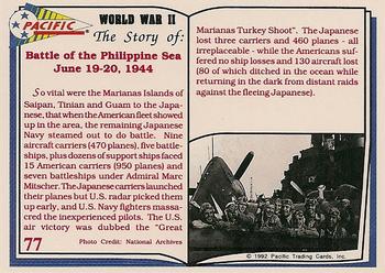 1992 Pacific The Story of World War II #77 Returning from the Attack Back