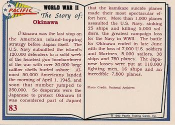 1992 Pacific The Story of World War II #83 The Battle for Wana Ridge Back
