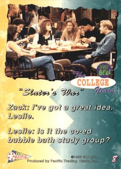 1994 Pacific Saved By The Bell: The College Years #8 Cast Photo Back