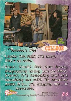 1994 Pacific Saved By The Bell: The College Years #26 