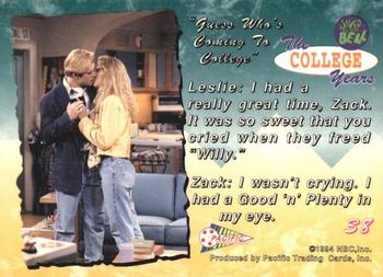 1994 Pacific Saved By The Bell: The College Years #38 