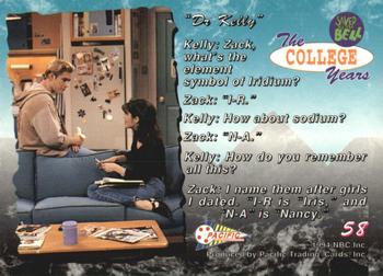 1994 Pacific Saved By The Bell: The College Years #58 