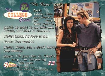 1994 Pacific Saved By The Bell: The College Years #83 