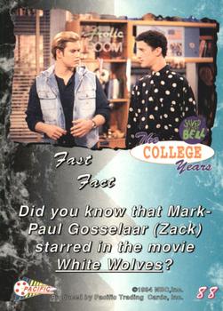 1994 Pacific Saved By The Bell: The College Years #88 