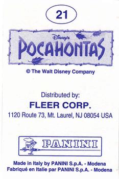 1995 Panini Pocahontas Stickers #21 Pocahontas Sticker Back