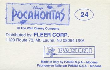 1995 Panini Pocahontas Stickers #24 Pocahontas Sticker Back