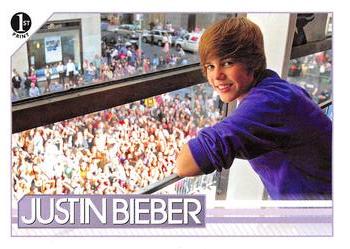 2010 Panini Justin Bieber #8 As he looked out of the window of the Nintendo Front