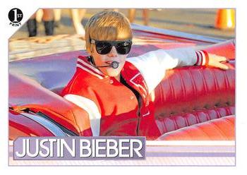 2010 Panini Justin Bieber #25 Pulling up to the Nokia Theatre in a sweet, re Front