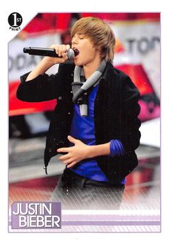 2010 Panini Justin Bieber #42 Though One Time had been playing for months pr Front