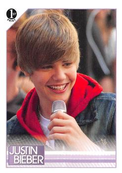2010 Panini Justin Bieber #57 Before stepping off the stage after his appear Front
