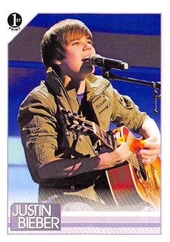 2010 Panini Justin Bieber #61 Obviously, Justin is just at home with sitting Front