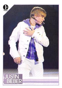 2010 Panini Justin Bieber #80 Even with his hand on his heart, Justin showed Front