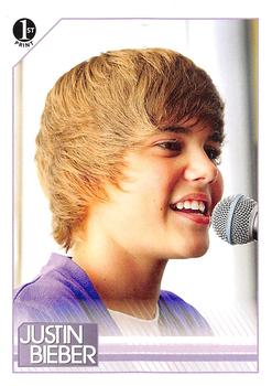 2010 Panini Justin Bieber #81 Justin was having a hard time answering questi Front