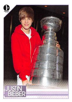 2010 Panini Justin Bieber #92 Although singing is his focus and strength, Ju Front