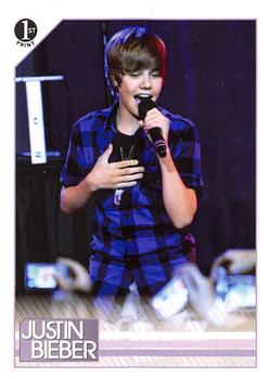2010 Panini Justin Bieber #98 Not only did Justin entertain the crowd that p Front
