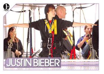 2010 Panini Justin Bieber #147 With the help of Auckland Bridge Bungy located Front