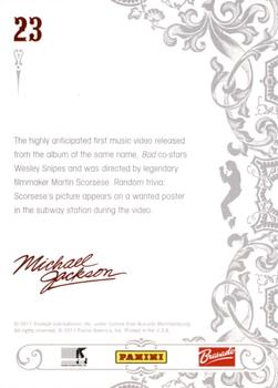 2011 Panini Michael Jackson #23 The highly anticipated first music video relea Back