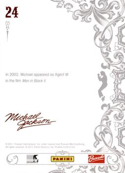 2011 Panini Michael Jackson #24 In 2002, Michael appeared as Agent M in the fi Back