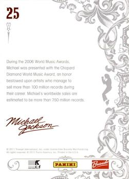 2011 Panini Michael Jackson #25 During the 2006 World Music Awards, Michael wa Back