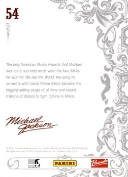 2011 Panini Michael Jackson #54 The only American Music Awards that Michael wo Back