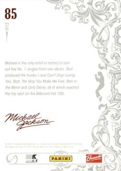 2011 Panini Michael Jackson #85 Michael is the only artist in history to turn Back