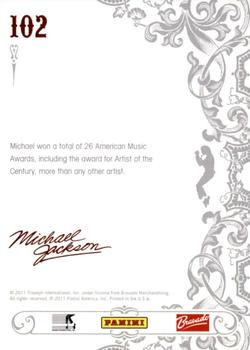 2011 Panini Michael Jackson #102 Michael won a total of 26 American Music Award Back