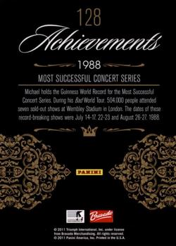 2011 Panini Michael Jackson #128 1988: Most Successful Concert Series Back