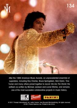 2011 Panini Michael Jackson #134 After the 1984 American Music Awards, an unpre Back