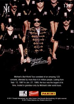 2011 Panini Michael Jackson #139 Michael's Bad World Tour consisted of an amazi Back