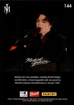 2011 Panini Michael Jackson #144 Michael met a few presidents, including Ronald Back