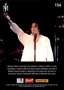 2011 Panini Michael Jackson #154 Michael's album Invincible, was released in Oc Back