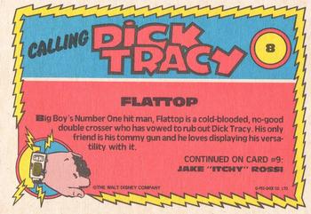 1990 O-Pee-Chee Dick Tracy Movie #8 Flattop Back
