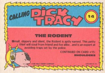 1990 O-Pee-Chee Dick Tracy Movie #14 The Rodent Back