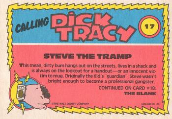 1990 O-Pee-Chee Dick Tracy Movie #17 Steve the Tramp Back