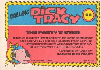 1990 O-Pee-Chee Dick Tracy Movie #22 The Party's Over Back