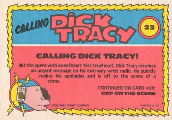 1990 O-Pee-Chee Dick Tracy Movie #23 Calling Dick Tracy! Back