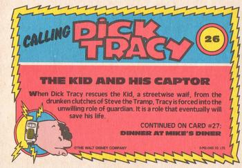1990 O-Pee-Chee Dick Tracy Movie #26 The Kid and His Captor Back