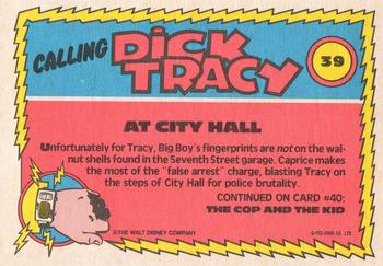 1990 O-Pee-Chee Dick Tracy Movie #39 At City Hall Back