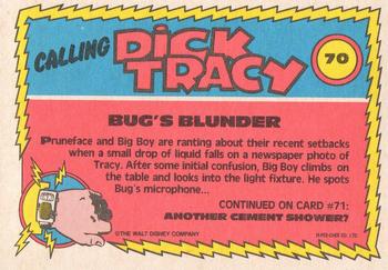 1990 O-Pee-Chee Dick Tracy Movie #70 Bug's Blunder Back